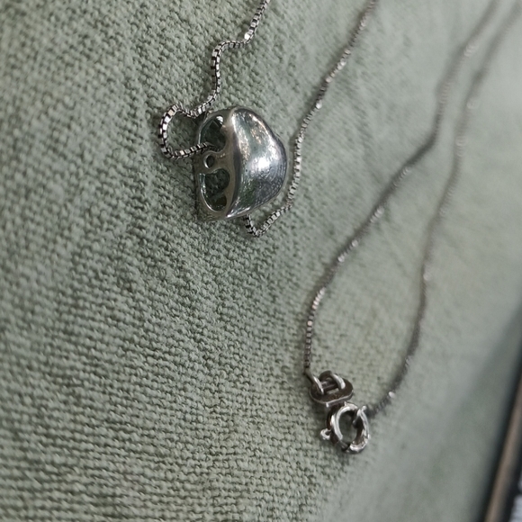 ☀❤🌻Beautiful Sterling SLIDER HEART necklace!🌻❤☀ - Picture 3 of 5